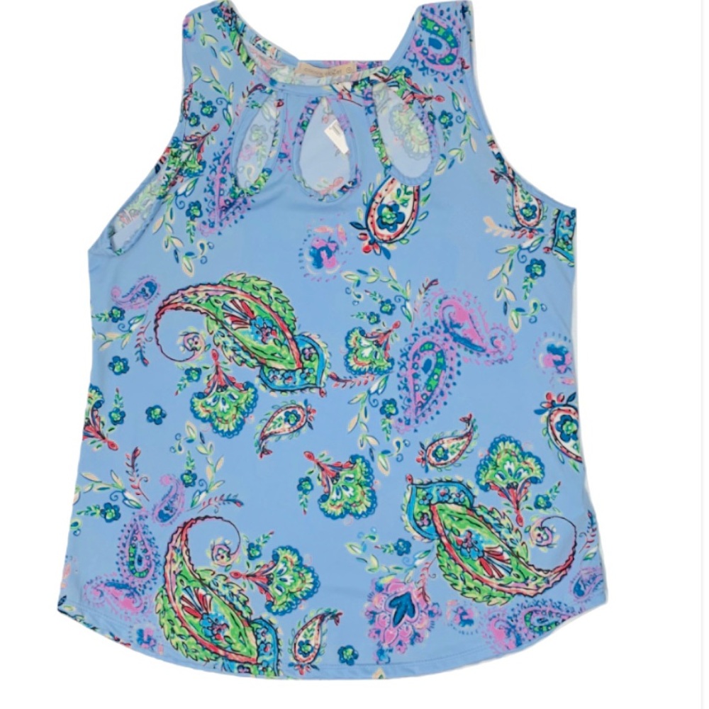🆕 Coco’s Coset Sleeveless Keyhole Paisley Top